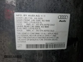 2012 Audi Q7 Prestige с VIN WA1VMAFE7CD005285, выставлен на аукционе Copart как лот 78862194 с пробегом 118 181 миль миль и Чистый • Clean title. История ставок и продаж доступна на DreamBid. Изображение 13.