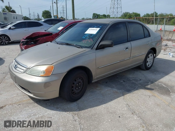 2003 Honda Civic LX with VIN 2HGES16593H548802, listed as a IAAI auction lot 42090646 with 249,595 mi miles and . Bid and sale history available at DreamBid. Image 2.