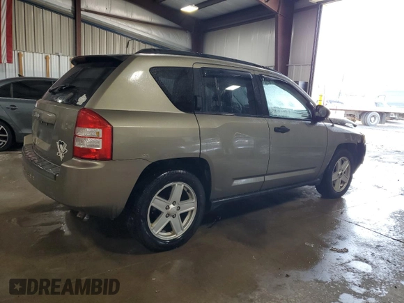 2007 Jeep Compass Sport with VIN 1J8FT47W27D119313, listed as a Copart auction lot 43165635 with 73,267 mi miles and Salvage Title. Bid and sale history available at carsss.com. Image 3.