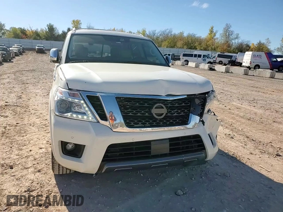 2020 Nissan Armada Platinum with VIN JN8AY2NF0L9360461, listed as a Copart auction lot 81579324 with 129,982 mi miles and Salvage Title. Bid and sale history available at carsss.com. Image 12.