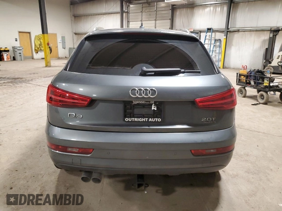 2016 Audi Q3 Premium Plus with VIN WA1EFCFS9GR001808, listed as a Copart auction lot 48001405 with 20,218 mi miles and Salvage Title. Bid and sale history available at carsss.com. Image 6.