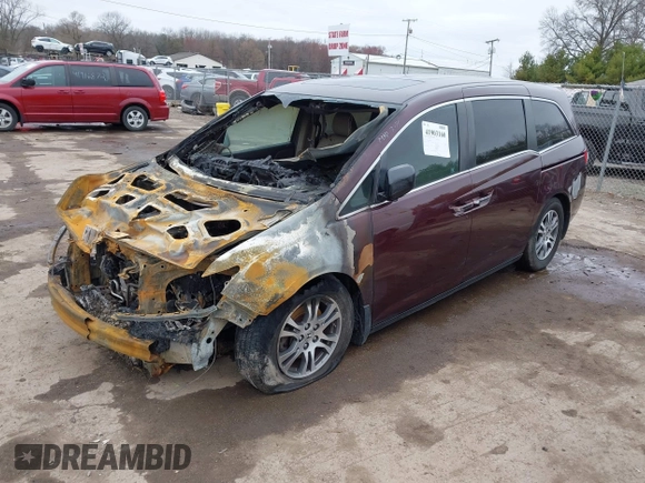 2011 Honda Odyssey EX-L with VIN 5FNRL5H64BB059576, listed as a IAAI auction lot 41903160 with 150,000 mi miles and . Bid and sale history available at carsss.com. Image 2.