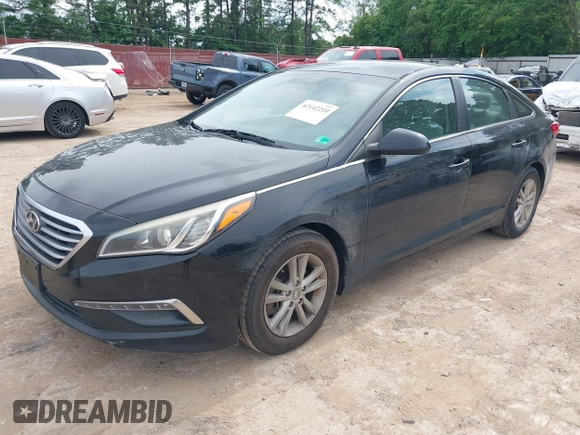 2015 Hyundai Sonata 2.4L SE with VIN 5NPE24AF2FH202103, listed as a IAAI auction lot 42142210 with 155,371 mi miles. Bid and sale history available at carsss.com. Image 2.