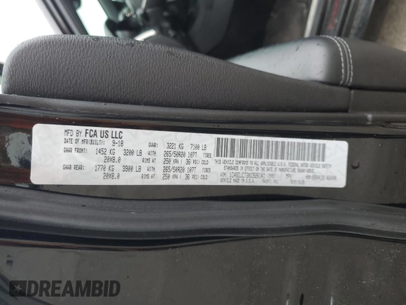 2019 Dodge Durango R/T with VIN 1C4SDJCT2KC526141, listed as a Copart auction lot 52827255 with 64,964 mi miles and Salvage title. Bid and sale history available at DreamBid. Image 14.