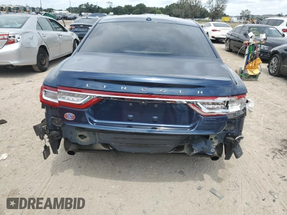 2017 Lincoln Continental Reserve with VIN 1LN6L9RP6H5605463, listed as a Copart auction lot 70968694 with 59,272 mi miles and Salvage Title. Bid and sale history available at carsss.com. Image 6.