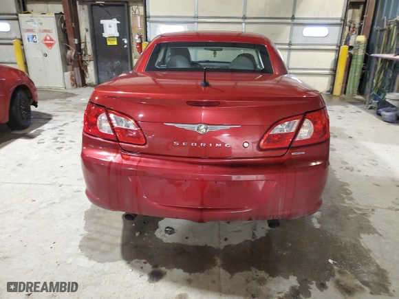 2008 Chrysler Sebring Limited with VIN 1C3LC65M58N237623, listed as a Copart auction lot 43116315 with 92,563 mi miles and Salvage Title. Bid and sale history available at carsss.com. Image 6.