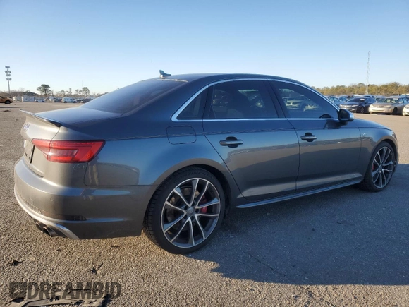 2018 Audi S4 Prestige with VIN WAUC4AF4XJA001442, listed as a Copart auction lot 44804865 with 52,682 mi miles and Salvage Title. Bid and sale history available at carsss.com. Image 3.