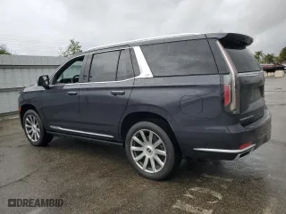 2022 Cadillac Escalade Premium Luxury Platinum with VIN 1GYS4DKL8NR201234, listed as a Copart auction lot 47799635 with 27,893 mi miles and Clean Title. Bid and sale history available at carsss.com. Image 2.