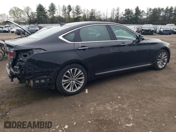 2017 Genesis G80 3.8L with VIN KMHGN4JE8HU211903, listed as a Copart auction lot 52516145 with 86,897 mi miles and Salvage title. Bid and sale history available at DreamBid. Image 3.
