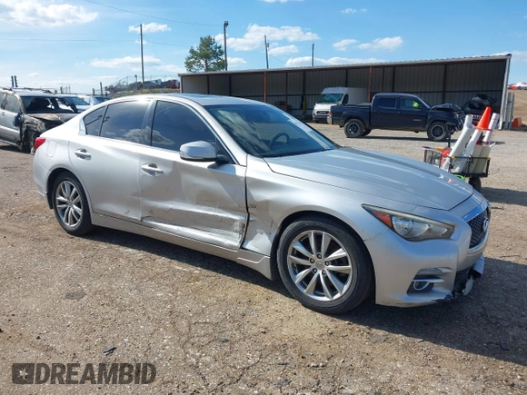 2015 Infiniti Q50 Premium z VIN JN1BV7AP1FM346254, wystawiony jako IAAI lot #42147947 z przebiegiem 147 737 mil mil oraz . Historia ofert i sprzedaży dostępna na DreamBid. Obrazek 1.