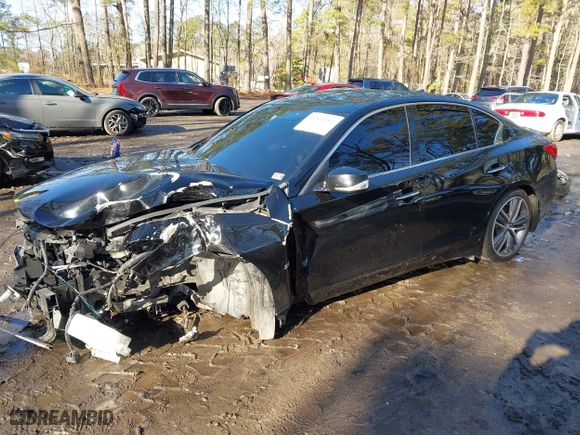 2016 Infiniti Q50 3.0t Premium with VIN JN1EV7AP4GM304370, listed as a IAAI auction lot 41519381 with 74,476 mi miles. Bid and sale history available at carsss.com. Image 18.