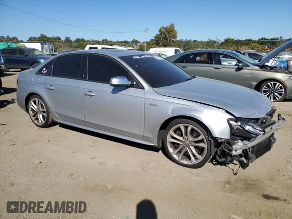 2015 Audi S4 Premium Plus with VIN WAUBGAFL5FA079614, listed as a Copart auction lot 75933174 with 100,652 mi miles and Salvage Title. Bid and sale history available at carsss.com. Image 4.
