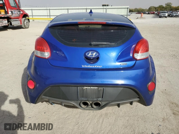 2014 Hyundai Veloster Turbo with VIN KMHTC6AE8EU201724, listed as a Copart auction lot 77487444 with 163,334 mi miles and Salvage Title. Bid and sale history available at carsss.com. Image 6.