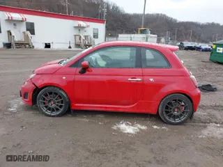 2015 FIAT 500 Abarth with VIN 3C3CFFFH7FT607881, listed as a IAAI auction lot 41738612 with 69,061 mi miles. Bid and sale history available at carsss.com. Image 14.
