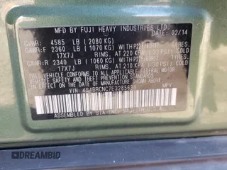 2014 Subaru Outback Limited with VIN 4S4BRCNC7E3285638, listed as a Copart auction lot 61695975 with 81,103 mi miles and Salvage title. Bid and sale history available at DreamBid. Image 14.