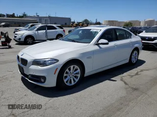 2015 BMW 5 Series 528i with VIN WBA5A5C56FD522363, listed as a Copart auction lot 60377355 with 166,815 mi miles and Clean title. Bid and sale history available at DreamBid. Image 1.