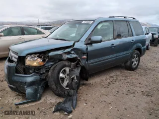 2006 Honda Pilot EX-L with RES with VIN 2HKYF18606H510828, listed as a Copart auction lot 43736835 with 247,008 mi miles and Salvage Title. Bid and sale history available at carsss.com. Image 1.