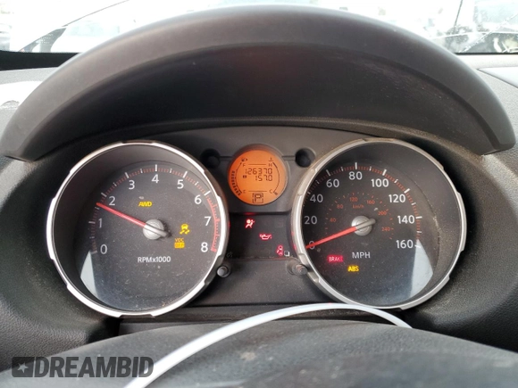 2008 Nissan Rogue SL with VIN JN8AS58V28W405088, listed as a Copart auction lot 49606585 with 126,370 mi miles and Salvage Title. Bid and sale history available at DreamBid. Image 9.