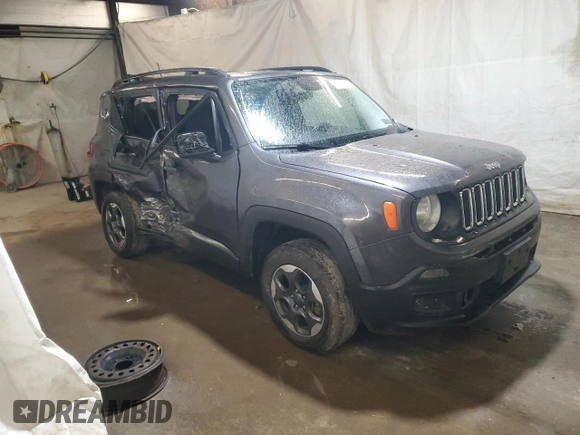 2017 Jeep Renegade Sport with VIN ZACCJBAB9HPF67335, listed as a Copart auction lot 57767265 with 95,431 mi miles and Salvage title. Bid and sale history available at DreamBid. Image 4.