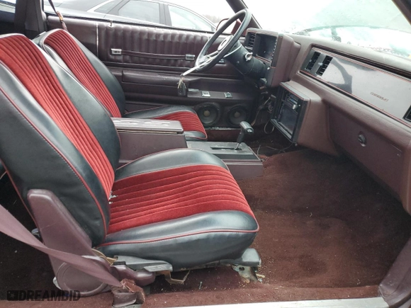 1986 Chevrolet Monte Carlo Sport SS with VIN 1G1GZ37G9GR168453, listed as a Copart auction lot 82286584 with 16,546 mi miles and Salvage Title. Bid and sale history available at carsss.com. Image 7.
