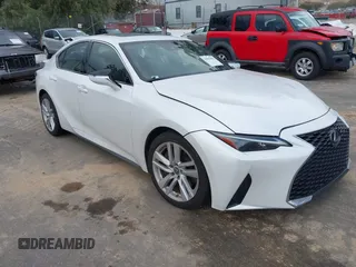 2021 Lexus IS with VIN JTHCA1D21M5116584, listed as a IAAI auction lot 41818401 with 56,354 mi miles. Bid and sale history available at carsss.com. Image 1.