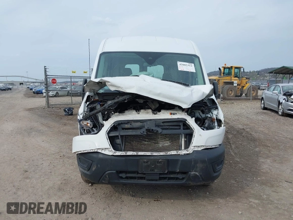 2023 Ford Transit Cargo with VIN 1FTBR1C80PKA42107, listed as a IAAI auction lot 42005312 with 80,123 mi miles. Bid and sale history available at carsss.com. Image 13.