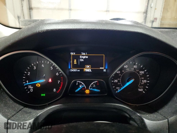 2017 Ford Focus SE with VIN 1FADP3F26HL315683, listed as a Copart auction lot 53682395 with 34,301 mi miles and Salvage Title. Bid and sale history available at carsss.com. Image 9.