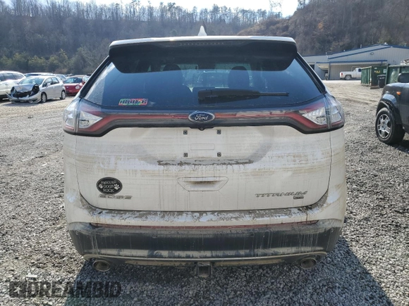2017 Ford Edge Titanium with VIN 2FMPK4K81HBC42823, listed as a Copart auction lot 45937205 with 0 mi miles and Salvage Title. Bid and sale history available at carsss.com. Image 6.