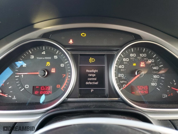 2010 Audi Q7 3.6L Premium Plus with VIN WA1LYAFE9AD007371, listed as a Copart auction lot 83944144 with 174,640 mi miles and Salvage Title. Bid and sale history available at carsss.com. Image 9.
