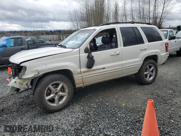 2001 Jeep Grand Cherokee Limited with VIN 1J4GW58N41C714881, listed as a Copart auction lot 49014565 with 158,360 mi miles and Clean Title. Bid and sale history available at carsss.com. Image 1.