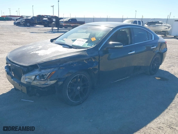 2009 Nissan Maxima 3.5 S with VIN 1N4AA51EX9C850440, listed as a IAAI auction lot 41387007 with 124,434 mi miles. Bid and sale history available at carsss.com. Image 2.