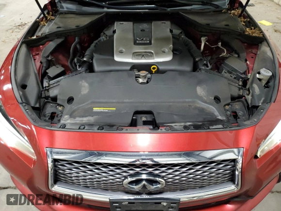 2015 Infiniti Q50 with VIN JN1BV7AR3FM390001, listed as a Copart auction lot 51752225 with 184,105 mi miles and Salvage Title. Bid and sale history available at carsss.com. Image 12.