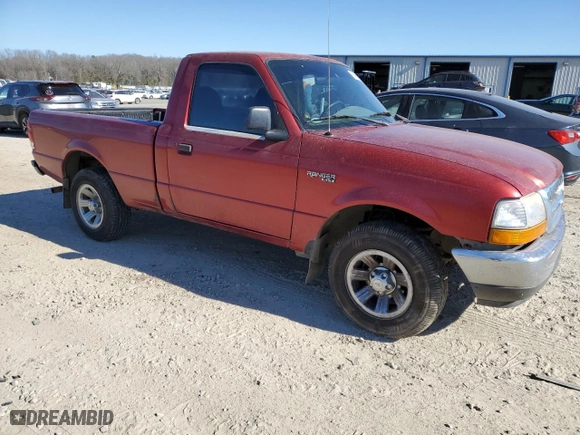 2000 Ford Ranger XL with VIN 1FTYR10C9YTA79493, listed as a Copart auction lot 88956985 with 314,273 mi miles and Salvage Title. Bid and sale history available at carsss.com. Image 4.