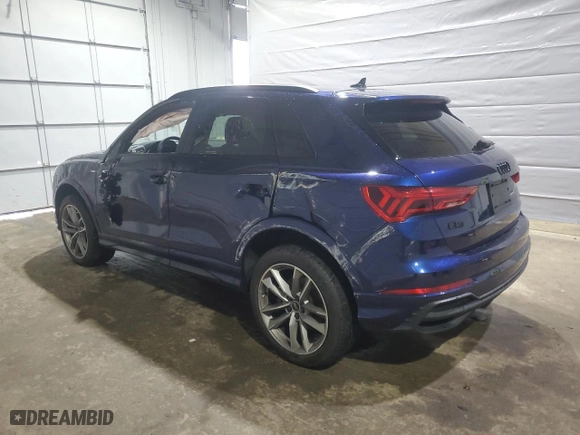 2023 Audi Q3 S line Premium Plus with VIN WA1EECF36P1028877, listed as a Copart auction lot 47146125 with 15027 miles and Salvage Title. Bid and sale history available at carsss.com. Image 2.