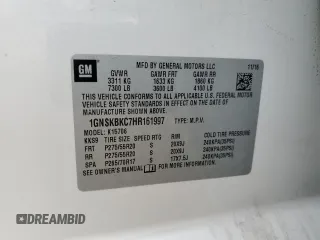 2017 Chevrolet Tahoe LT with VIN 1GNSKBKC7HR161997, listed as a Copart auction lot 44857395 with 142,345 mi miles and Salvage Title. Bid and sale history available at DreamBid. Image 15.