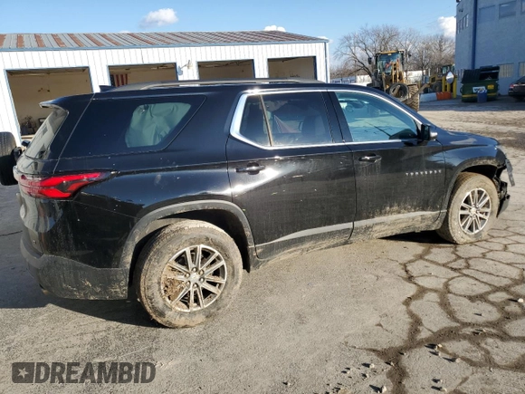 2022 Chevrolet Traverse LT Leather with VIN 1GNERHKW9NJ194998, listed as a Copart auction lot 46131745 with 43,684 mi miles and Salvage Title. Bid and sale history available at carsss.com. Image 3.