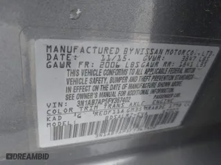 2015 Nissan Sentra S with VIN 3N1AB7AP5FY367402, listed as a IAAI auction lot 42068036 with 109,251 mi miles. Bid and sale history available at carsss.com. Image 9.
