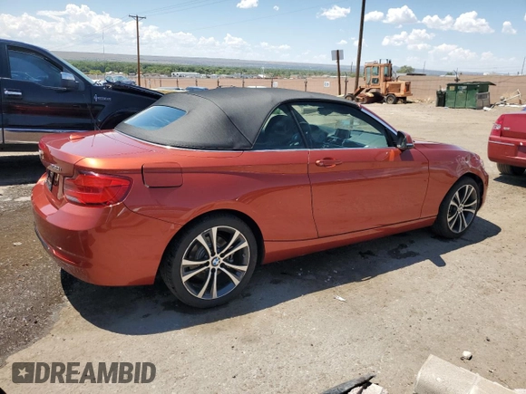 2018 BMW 2 Series 230i xDrive with VIN WBA2K1C54JVD41373, listed as a Copart auction lot 63321134 with 25,412 mi miles and Salvage Title. Bid and sale history available at carsss.com. Image 3.