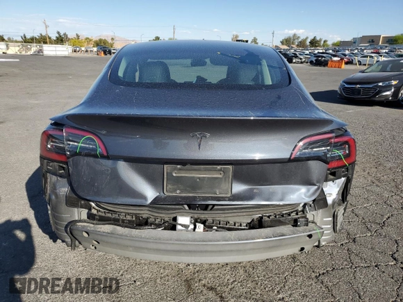2023 Tesla Model 3 with VIN 5YJ3E1EA4PF556782, listed as a Copart auction lot 55626935 with 26,615 mi miles and Salvage title. Bid and sale history available at DreamBid. Image 6.