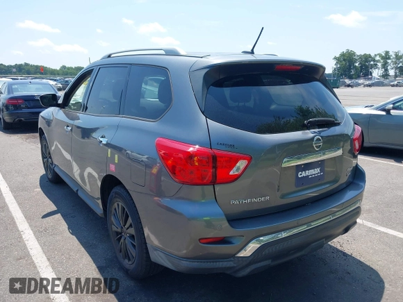 2018 Nissan Pathfinder SV with VIN 5N1DR2MM8JC645166, listed as a IAAI auction lot 42666765 with 81,544 mi miles and . Bid and sale history available at DreamBid. Image 3.