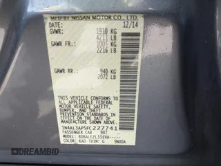 2015 Nissan Altima S with VIN 1N4AL3AP5FC227741, listed as a IAAI auction lot 42112501 with 93,879 mi miles and . Bid and sale history available at DreamBid. Image 9.