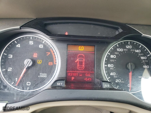 2012 Audi A4 2.0T Premium with VIN WAUBFAFL6CN004654, listed as a Copart auction lot 48952665 with 83,181 mi miles and Salvage Title. Bid and sale history available at carsss.com. Image 9.