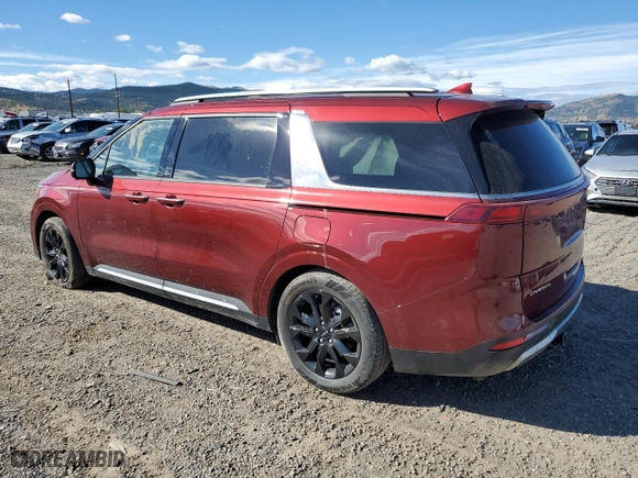2023 Kia Carnival SX Prestige with VIN KNDNE5H33P6281964, listed as a Copart auction lot 71970384 with 20,385 mi miles and Salvage Title. Bid and sale history available at carsss.com. Image 2.