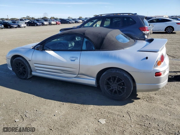 2001 Mitsubishi Eclipse GT with VIN 4A3AE55H01E003998, listed as a Copart auction lot 80507194 with 141,650 mi miles and Salvage Title. Bid and sale history available at carsss.com. Image 2.