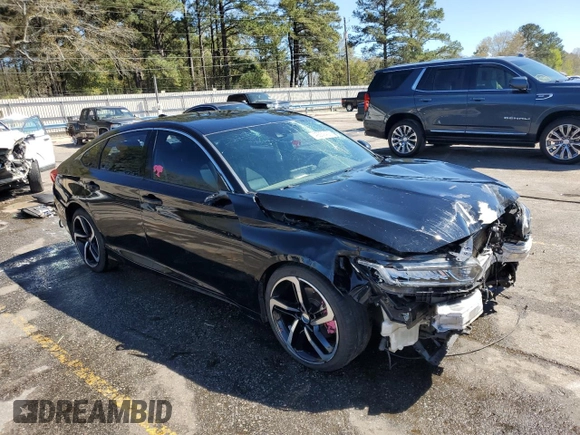 2018 Honda Accord Sedan Sport 1.5T with VIN 1HGCV1F37JA020460, listed as a Copart auction lot 49232435 with 163,570 mi miles and Salvage Title. Bid and sale history available at carsss.com. Image 4.