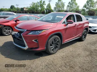 2017 Lexus RX 450h z VIN 2T2BGMCA2HC018013, wystawiony jako Copart lot #59182805 z przebiegiem 82 454 mil mil oraz Szkoda całkowita • Salvage title. Historia ofert i sprzedaży dostępna na DreamBid. Obrazek 1.