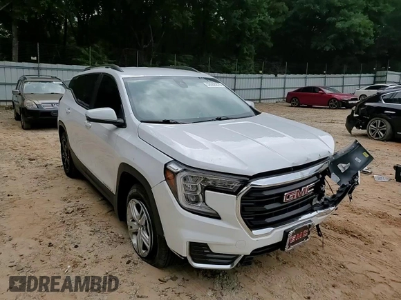 2022 GMC Terrain SLE with VIN 3GKALMEV1NL149023, listed as a Copart auction lot 58888875 with 22,071 mi miles and Salvage title. Bid and sale history available at DreamBid. Image 14.