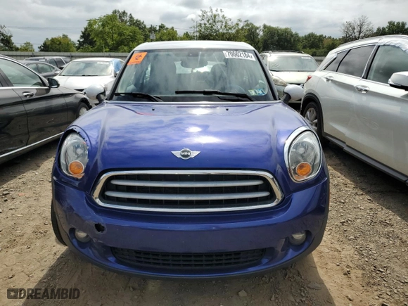 2013 MINI Cooper Paceman with VIN WMWSS1C55DWN94259, listed as a Copart auction lot 70662184 with 0 miles and Salvage Title. Bid and sale history available at carsss.com. Image 5.