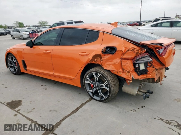 2019 Kia Stinger GT with VIN KNAE35LC9K6070562, listed as a Copart auction lot 51612275 with 75,785 mi miles and Salvage Title. Bid and sale history available at DreamBid. Image 3.