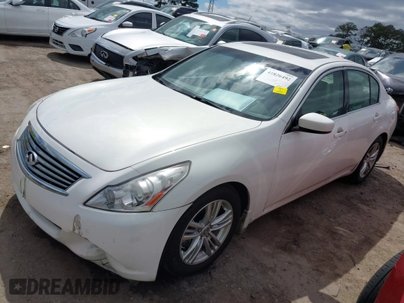 2010 Infiniti G37 Sedan Journey with VIN JN1CV6AP8AM203647, listed as a IAAI auction lot 41826492 with 167,800 mi miles. Bid and sale history available at carsss.com. Image 2.
